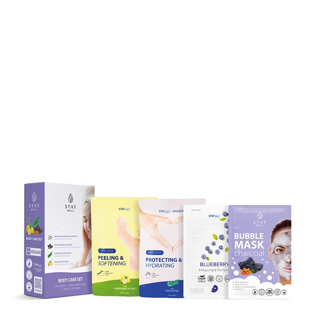 Stay Well Masks combo: Climate Neutral + Bubble + Hand + Foot Masks