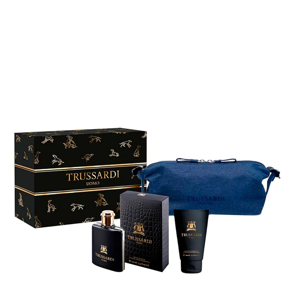 TRUSSARDI Uomo Eau De Toilette Set Con Beauty Bag 