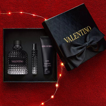 VALENTINO Born In Roma Uomo Pink Eau De Toilette + Shower Gel + Travel Spray Set -2