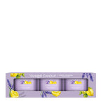 Yankee Candle Confezione 3 Candele Votive in Vetro Lemon Lavender