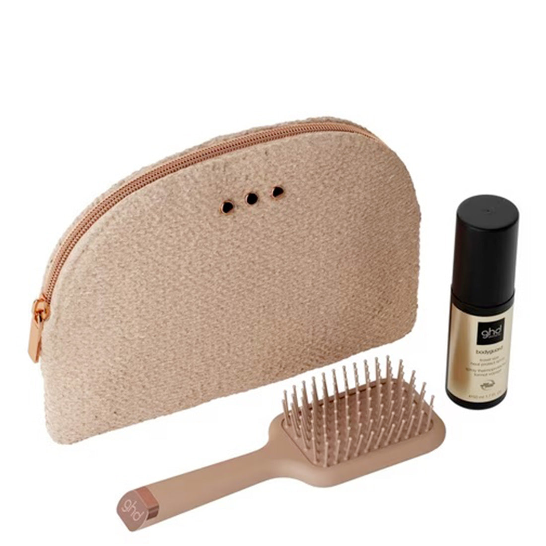 ghd Paddle Brush Cashmere + Bodyguard Spray Set 