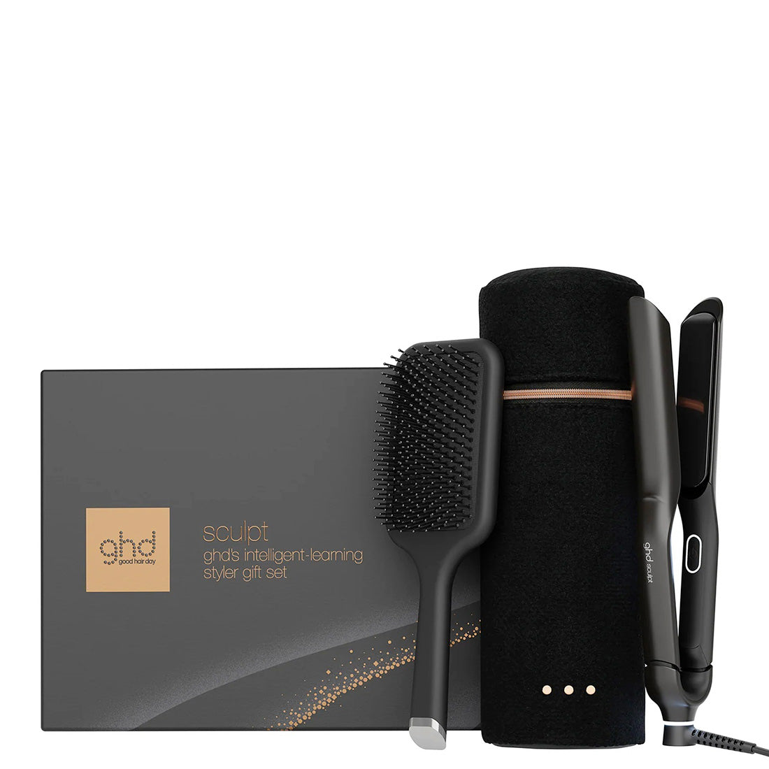 ghd Sculpt Hot Brush + Paddle Brush Cashmere + Bag Set 